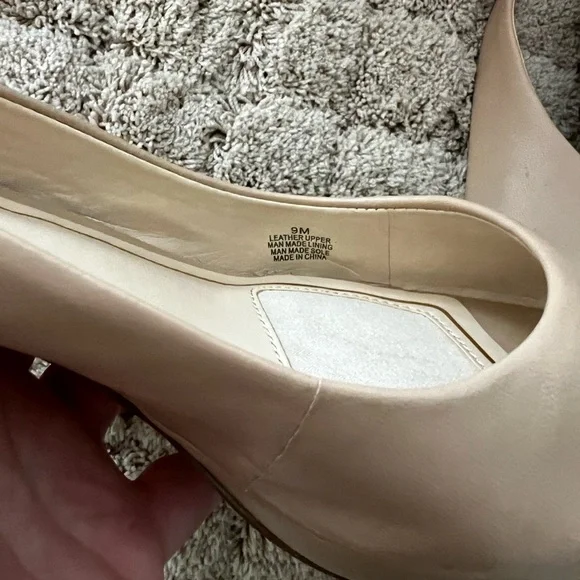 Alex Marie Beige Peep-Toe Slingback Mules - Picture 5 of 6